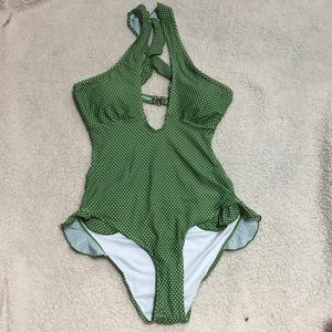 Green Polka Dot Swimsuit